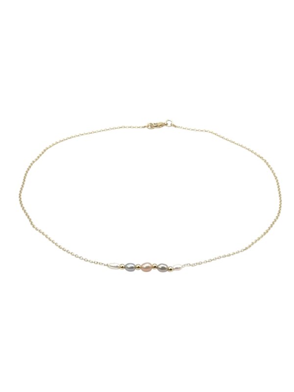 4 – 5 mm Multi Color Pearl Pendant Necklace
