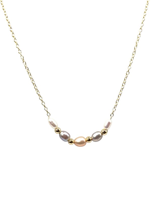 4 – 5 mm Multi Color Pearl Pendant Necklace