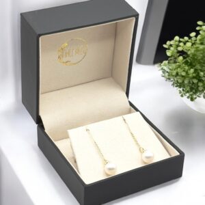 8 – 9 mm White Pearl Hook Dangling Earrings