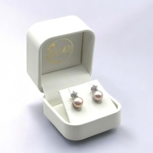 8 – 9 mm Lavender Pearl Star Shaped Earrings