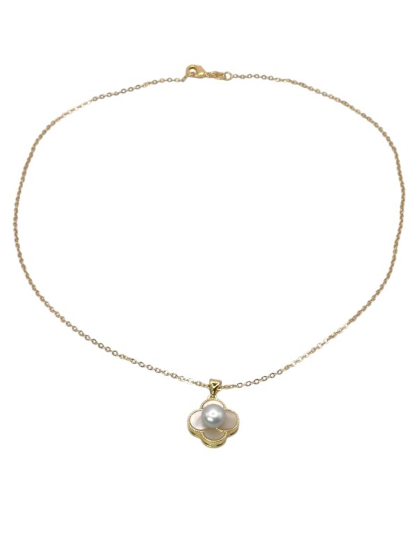 6 – 7 mm Gray Mother of Pearl Pendant Necklace