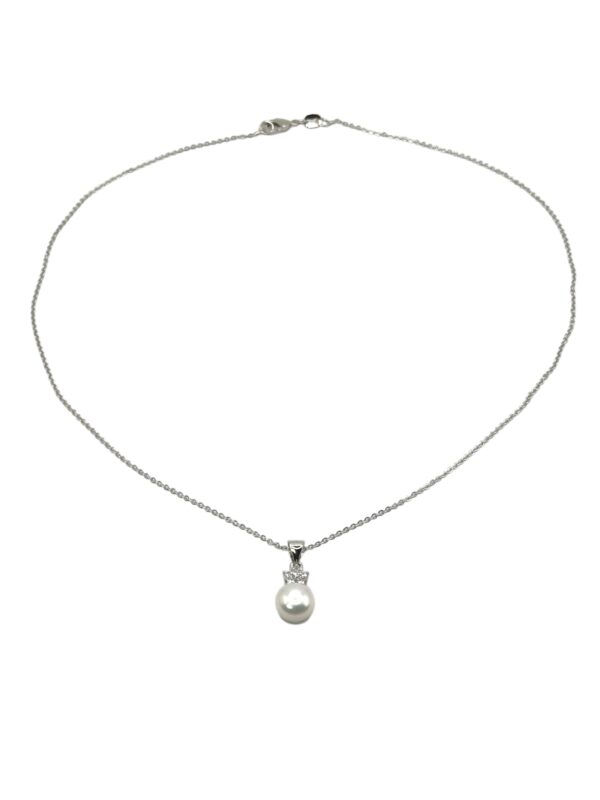 8 – 9 mm White Star Pendant Necklace